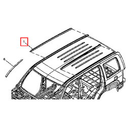 57010108AA Modanatura profilo guarnizione tetto JEEP CHEROKEE 2008 - 2012