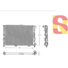 VALEO 732011 RADIATORE MOTORE ALFA ROMEO 156 1.6 16V T SPARK / COOLING RADIATOR