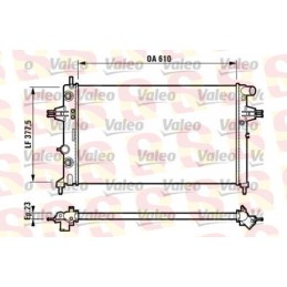 RADIATORE ACQUA MOTORE OPEL ASTRA G ZAFIRA 98 2005 VALEO 732549 NUOVO ORIGINALE