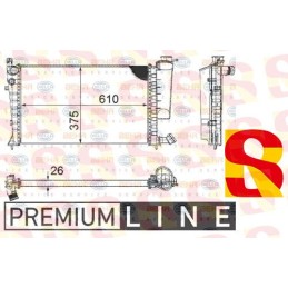 RADIATORE MOTORE CITROËN XARA PEUGEOT 306 BEHR HELLA SERVICE 8MK376710261