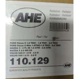 RADIATORE ACQUA RAFFREDDAMENTO MOTORE FORD C MAX  MAZDA 3 110.129 AHE 110.129