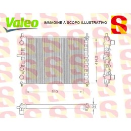 RADIATORE RAFFREDDAMENTO MOTORE FIAT BRAVO BRAVA MAREA VALEO 731303 NUOVO