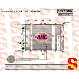 Radiatore Raffreddamento Motore Fiat Fiorino III S 1.7 Td AHE 109.100/A nuovo