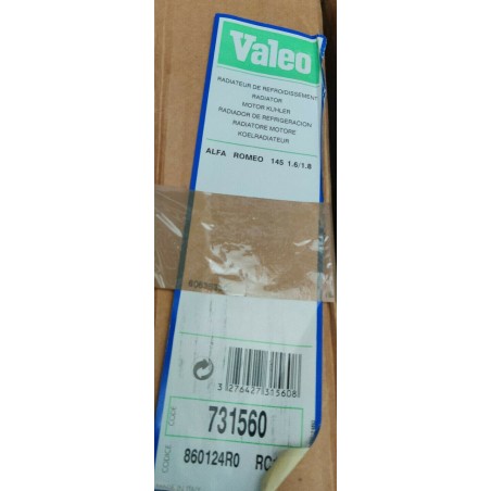 RADIATORE RAFFREDDAMENTO MOTORE ALFA ROMEO 145 1600 1800 CLIMA VALEO 731560