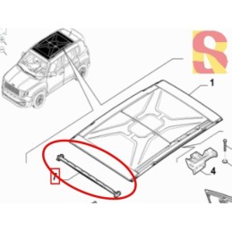 52016520 Deflettore tettuccio apribile Jeep Renegade Original