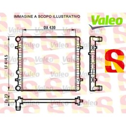 RADIATORE ACQUA MOTORE VW GOLF IV BORA SKODA OCTAVIA SEAT LEON VALEO 731607