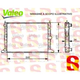 RADIATORE ACQUA MOTORE FORD GALAXY SEAT ALHAMBRA VW SHARAN VALEO 731385 NUOVO