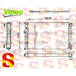 RADIATORE RAFFREDDAMENTO MOTORE VOLKSWAGEN GOLF III 1.8 2.0 VALEO 730505 NUOVO