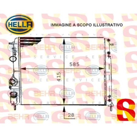 RADIATORE RAFFREDDAMENTO MOTORE RENAULT MEGANE SCENIC HELLA 8MK 376 717-441