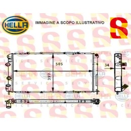 RADIATORE RAFFREDDAMENTO MOTORE RENAULT MEGANE HELLA 8MK 376 715-531 NUOVO