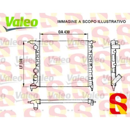 RADIATORE RAFFREDDAMENTO MOTORE RENAULT 19 CLIO RAPID VALEO 816658 NUOVO