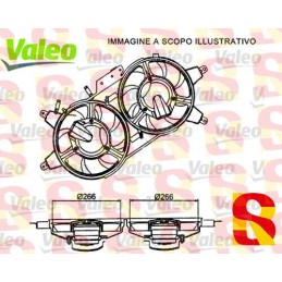 VENTOLA RADIATORE RAFFREDDAMENTO MOTORE FIAT MAREA VALEO 698482 NUOVO ORIGINALE