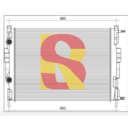 RADIATORE RAFFREDDAMENTO MOTORE RENAULT MEGANE SCENIC NUOVO AHE' 123.141