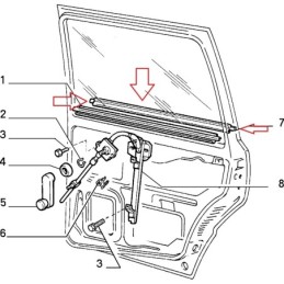 RASCHIAVETRO DESTRO FIAT UNO ORIGINALE 7556901