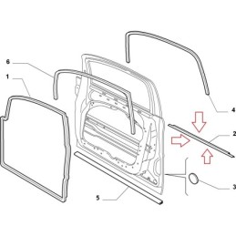 RASCHIAVETRO ANTERIORE SINISTRO LANCIA MUSA NUOVO ORIGINALE 46835030