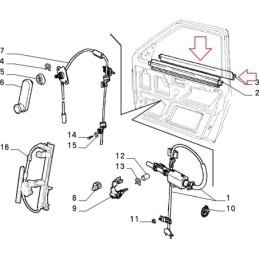 RASCHIAVETRO ESTERNO PORTA ANTERIORE DESTRA FIAT UNO R89 7556899