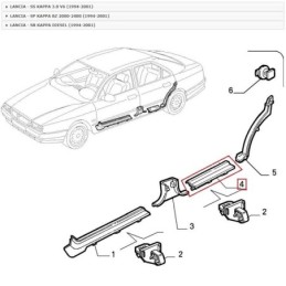 BATTICALCAGNO POSTERIORE DESTRO LANCIA KAPPA ORIGINALE 177266860