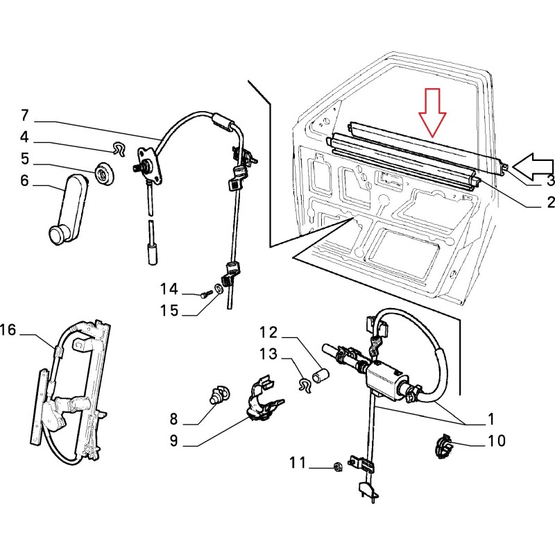 RASCHIAVETRO ANTERIORE SINISTRO FIAT UNO 7556900