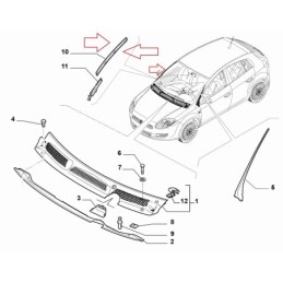 PROFILATO GOMMA PARABREZZA FIAT BRAVO '07 - '14 51805467