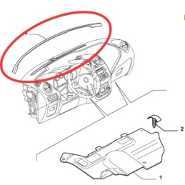 Guarnizione plancia per Alfa Romeo Mito Originale 50513519