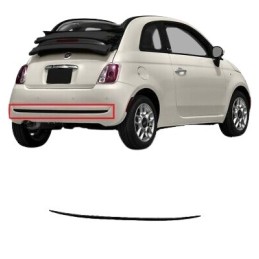 PROFILO NERO PARAURTI POSTERIORE PER FIAT 500 dal 2007 735455224