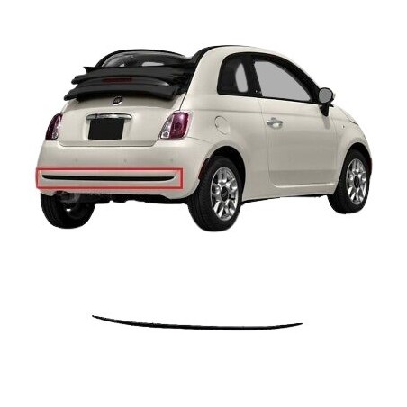 PROFILO NERO PARAURTI POSTERIORE PER FIAT 500 dal 2007 735455224