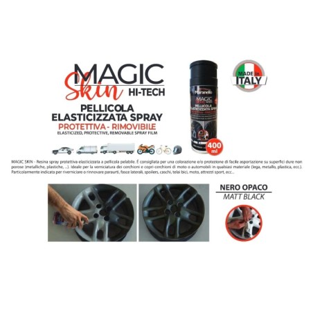 PELLICOLA ELASTICIZZATA A SPRAY NERO OPACO MARANELLO 400ml