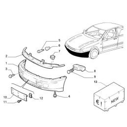 PARAURTI ANTERIORE CON PRIMER FIAT MAREA 1999-2002 VERSIONE POLIZIA / POLSTRADA 719441808