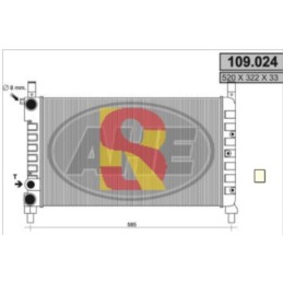 RADIATORE RAFFREDDAMENTO MOTORE PER FIAT UNO, FIAT FIORINO ahè 109.024