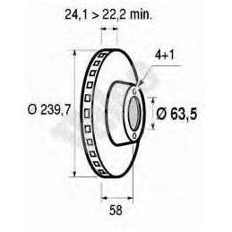 Kit coppia dischi freno Abs Anteriore FORD SIERRA / ESCORT / ORION / PANTHER VALEO 186159