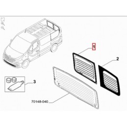 Lunotto Destro per FIAT TALENTO 2016 riscaldato originale 6000618527 nuovo