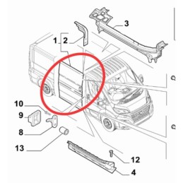 53320681 Porta scorrevole destra Fiat Ducato dal 2011 Originale Nuova